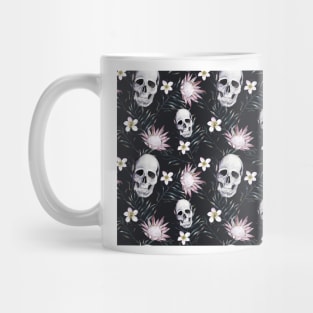 Dark floral skull glam Mug